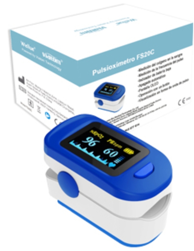 Pulsómetro de dedo portátil – Medidor de oxígeno – FS10C