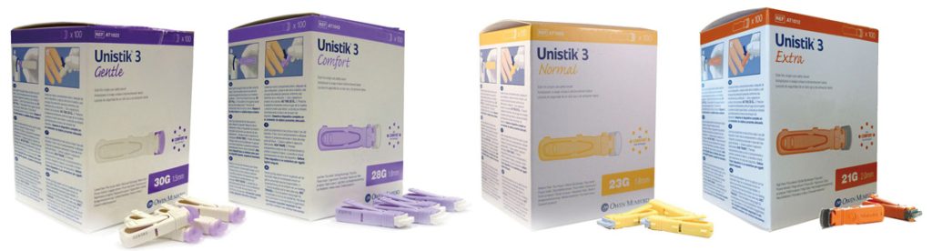 Lancetas de seguridad Unistik, disponibles en Ortopedia Plantia de Donostia - San Sebastián