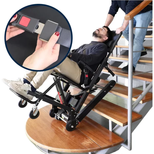 Silla Salvaescaleras Eléctrica Plegable Kmina para usuarios de hasta 136 kg, en Ortopedia Plantia de Donostia - San Sebastián