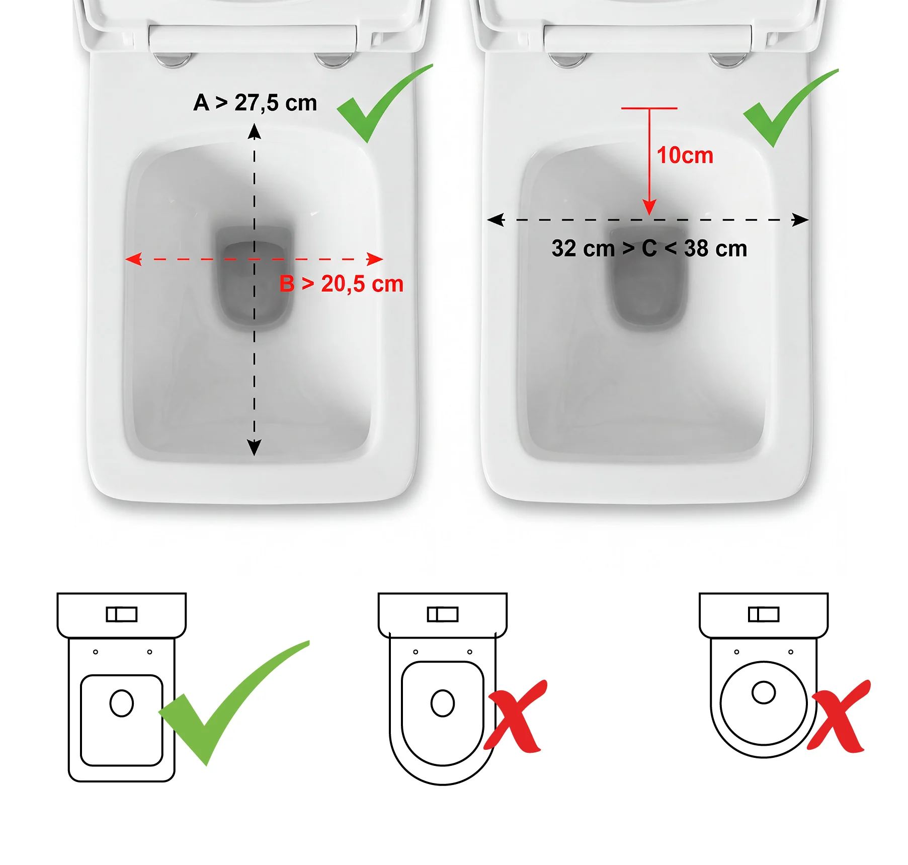 Elevador WC para Mayores Cuadrado (10 cm) con Tapa - Imagen 2
